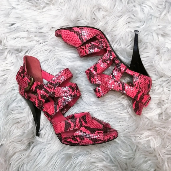 Zara Shoes - Zara Snakeskin Strappy Heels